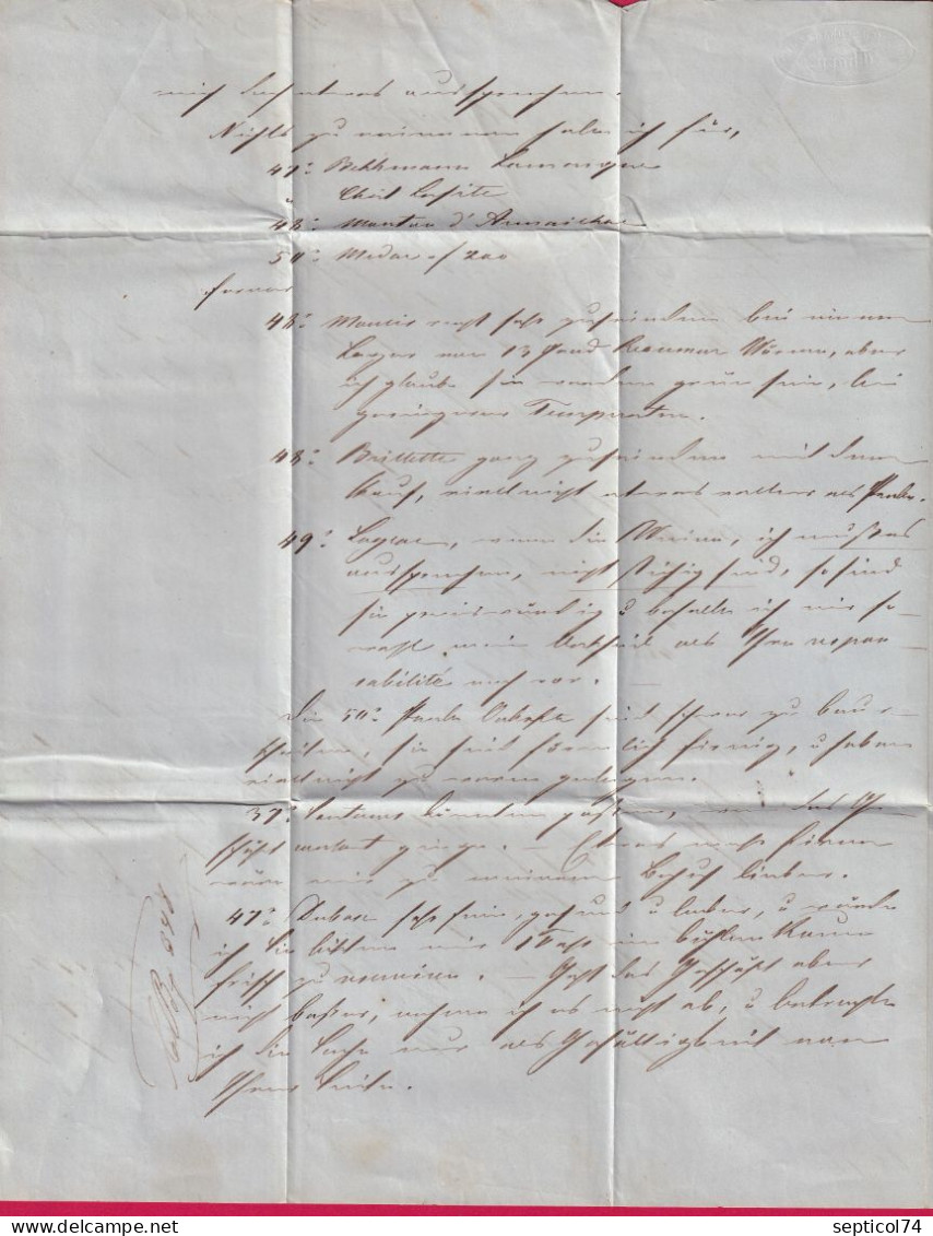 MARQUE THORN TORUN POLOGNE ALLEMAGNE 1851 POUR BORDEAUX LETTRE COVER - ...-1860 Prefilatelia