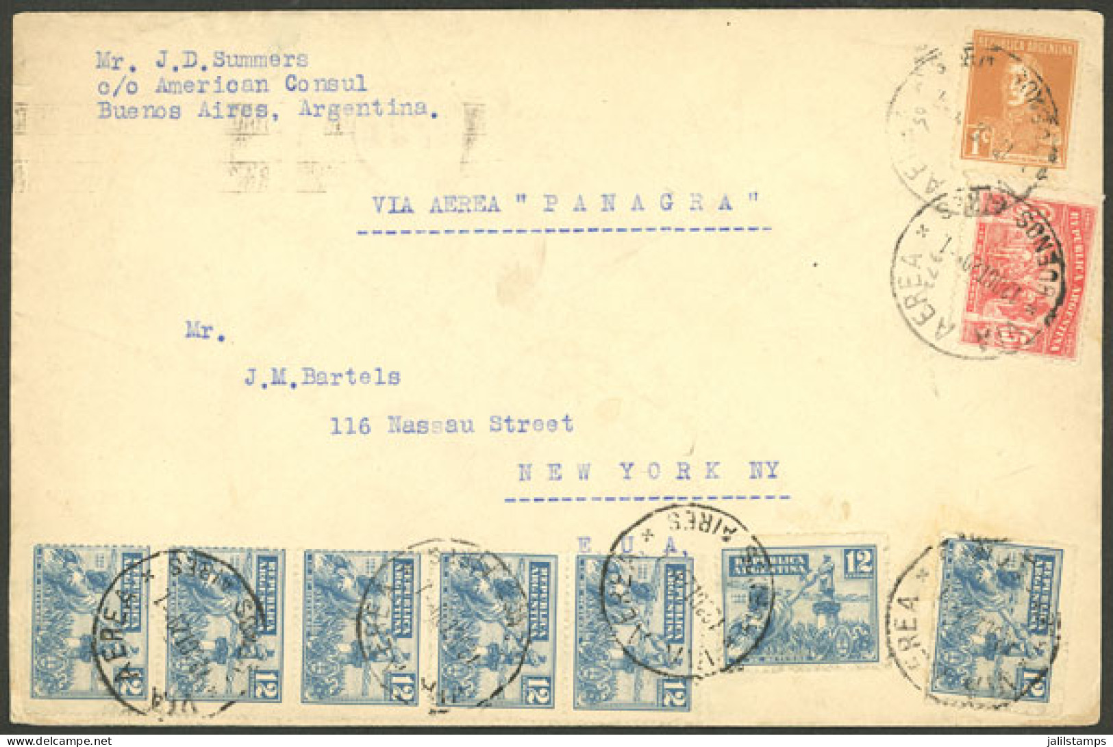 BRAZIL TO URUGUAY, AIR MAIL COVER, 1933, AEROPOSTALE W/CINDERELLA