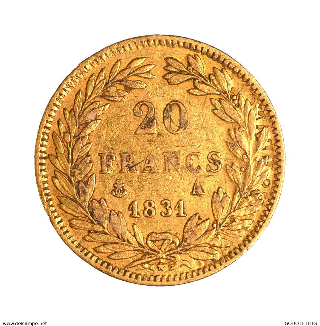 Louis-Philippe-20 Francs 1831 Paris Tranche En Creux - 20 Francs (oro)