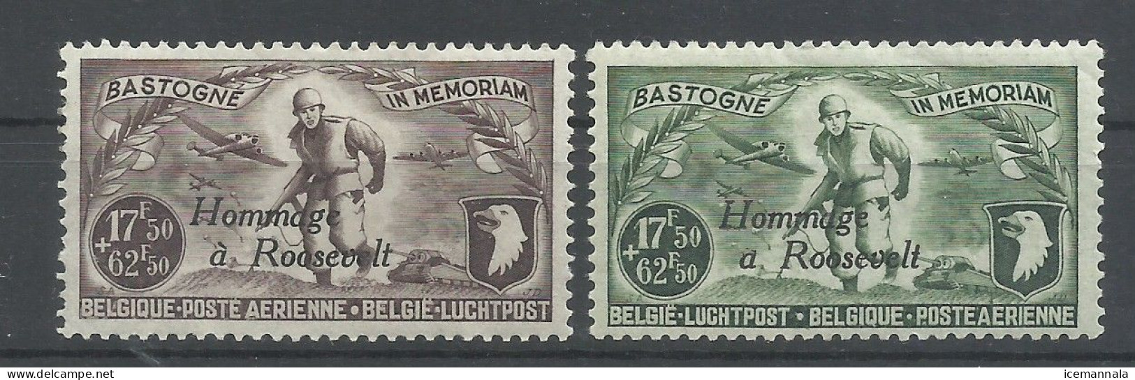 BELGICA   YVERT  AEREO  12/13    MH  * - Mint