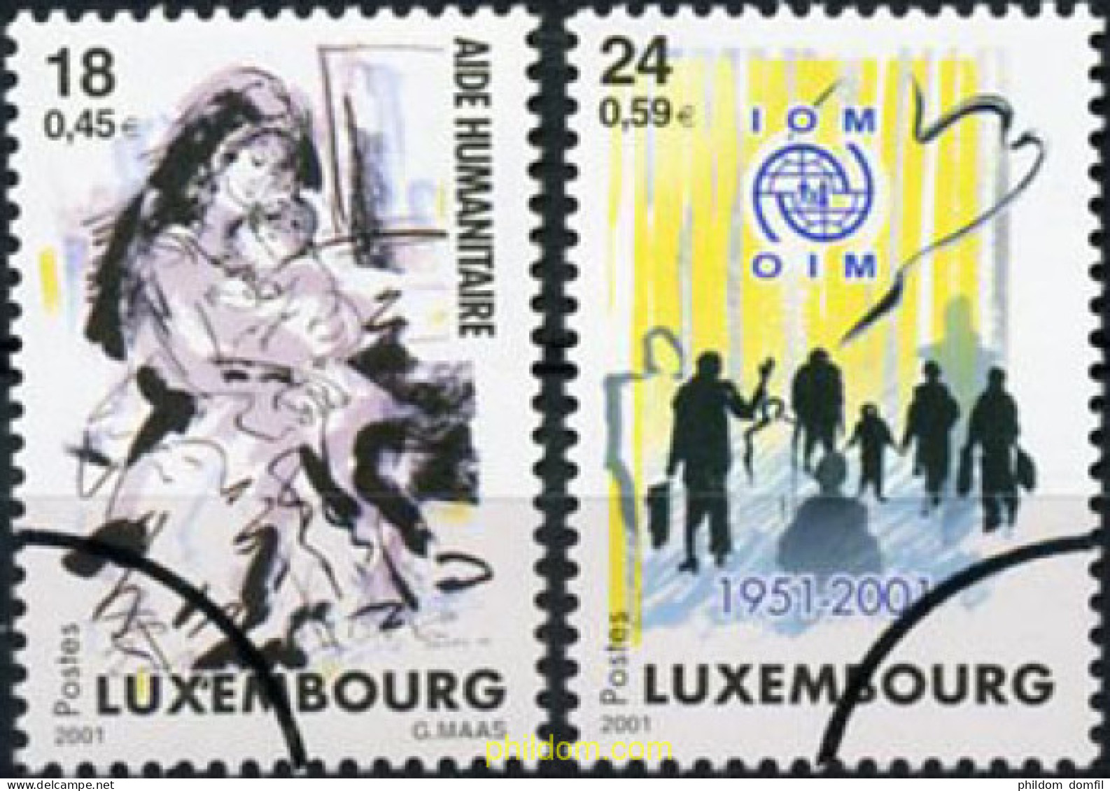 188775 MNH LUXEMBURGO 2001 AYUDA HUMANITARIA - Sonstige & Ohne Zuordnung