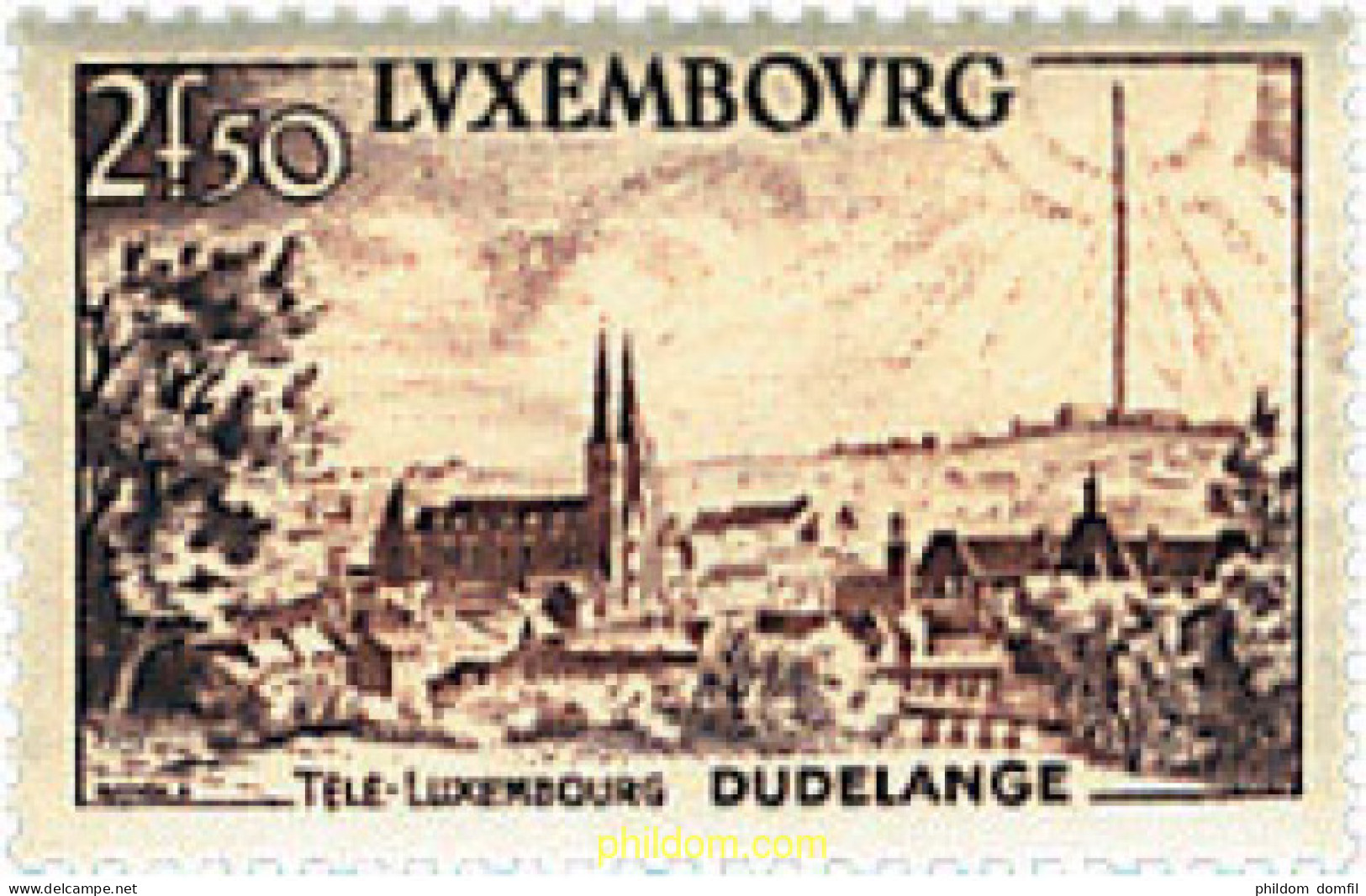 97270 MNH LUXEMBURGO 1955 PUESTA EN FUNCIONAMENTO DE TELE-LUXEMBOURG - Other & Unclassified