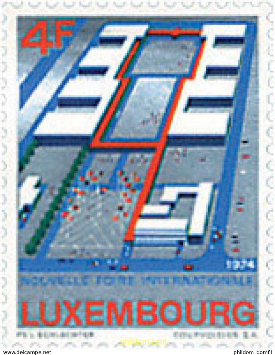 97480 MNH LUXEMBURGO 1974 VISTA AEREA DE LA NUEVA FERIA INTERNACIONAL - Other & Unclassified