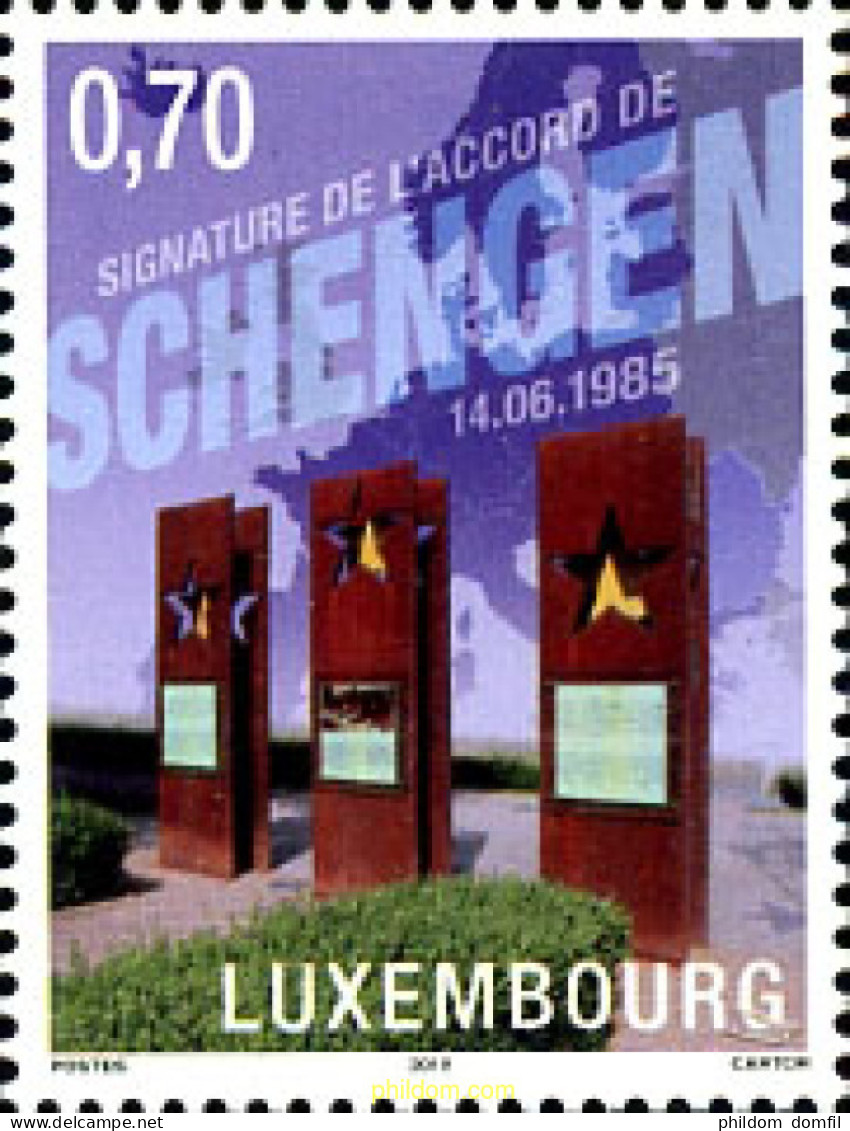 245797 MNH LUXEMBURGO 2010 25 ANIVERSARIO DE LOS ACUERDOS DE SCHENGEN - Andere & Zonder Classificatie