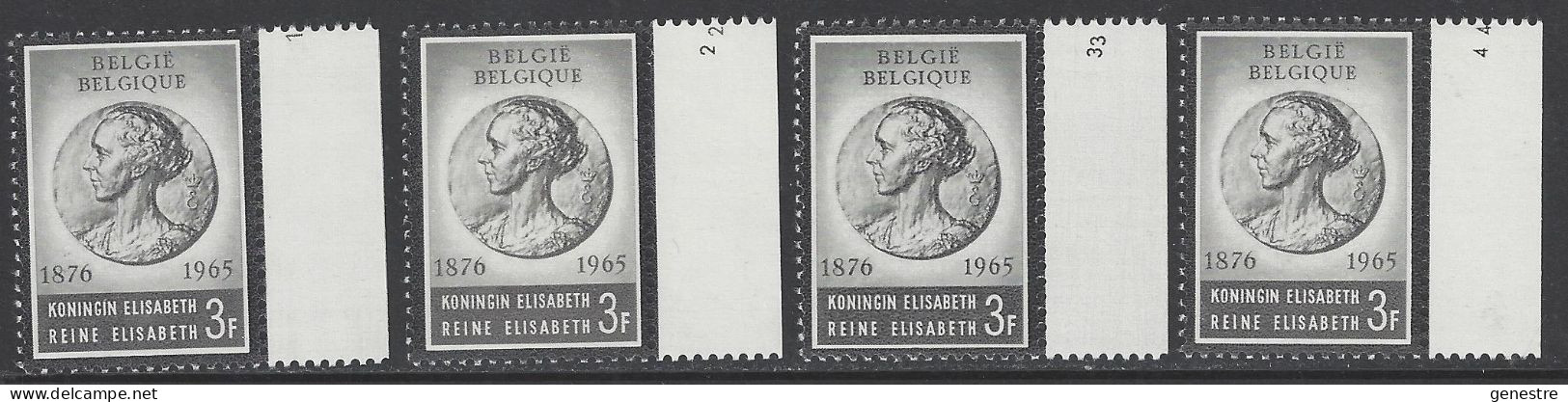 Belgique - 1965 - COB 1359 ** (MNH) - Planches 1 à 4, Série Complète - 1961-1970