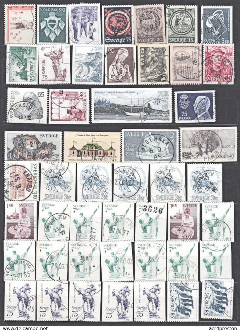 j0051 SWEDEN, Lot of 600+ fine used stamps