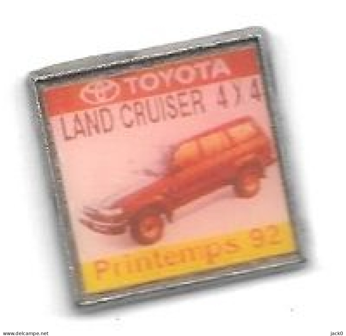 Pin's  Automobile  TOYOTA  Rouge, LAND  ROVER  4 X 4, Printemps  92 - Toyota