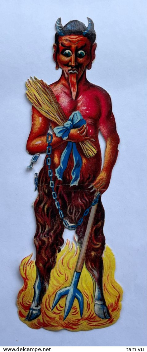 KRAMPUS DEVIL SILHOUETTE, VIGNETTE, DIMENSION: 28cm - Sonstige & Ohne Zuordnung
