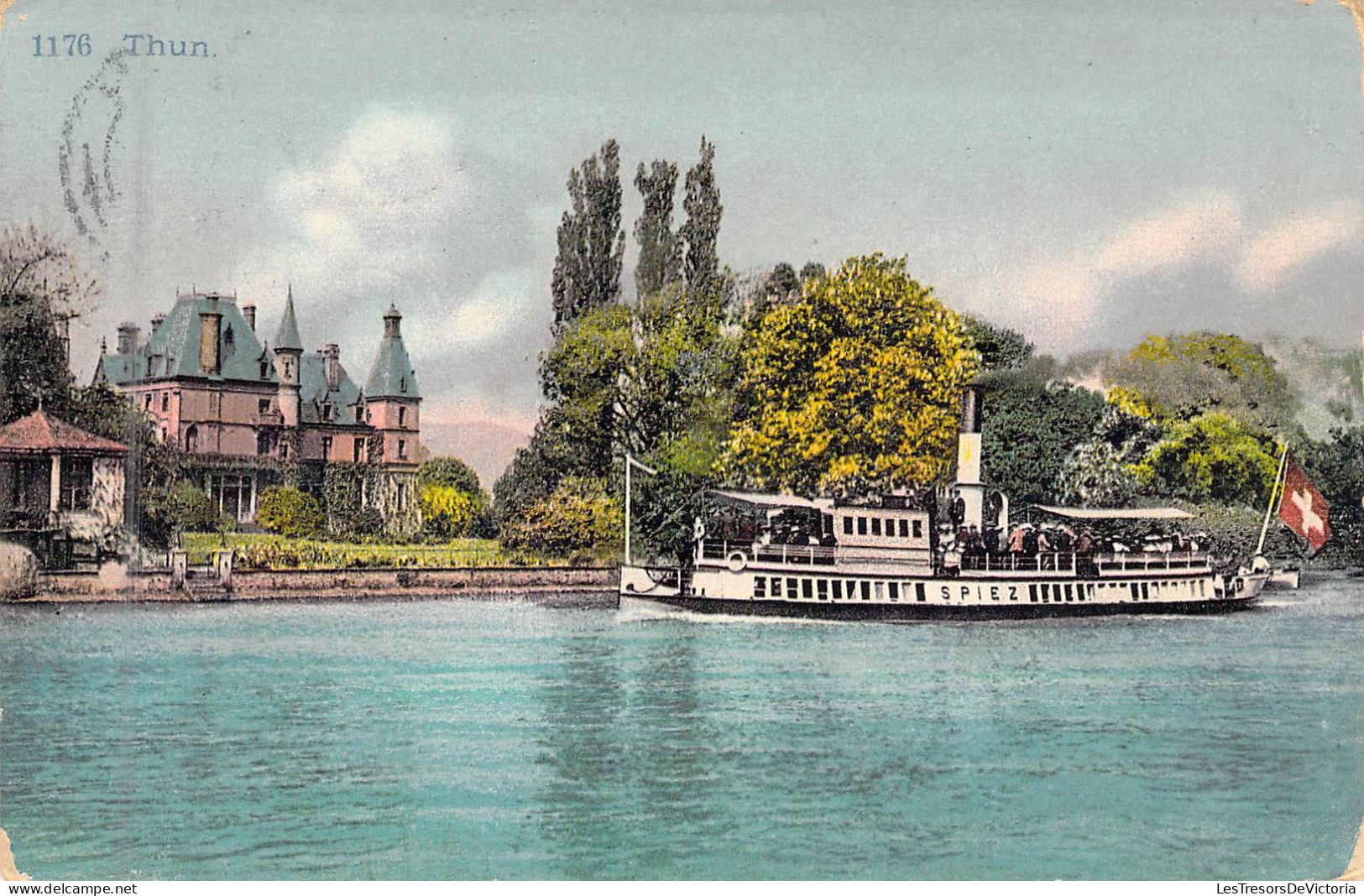 SUISSE - THUN - Bateau - Carte Postale Ancienne - Au