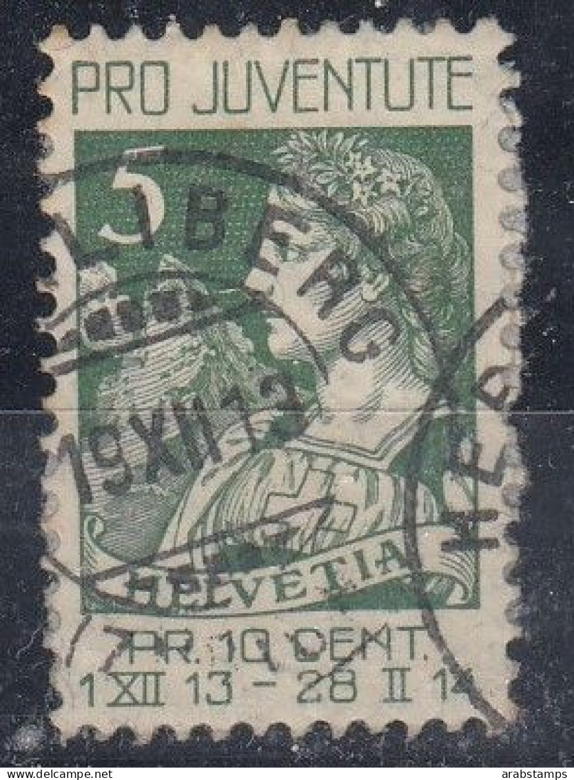 1913 Switzerland Schweiz  Pro Juventute  Used USD 1.00$ - 1843-1852 Federale & Kantonnale Postzegels