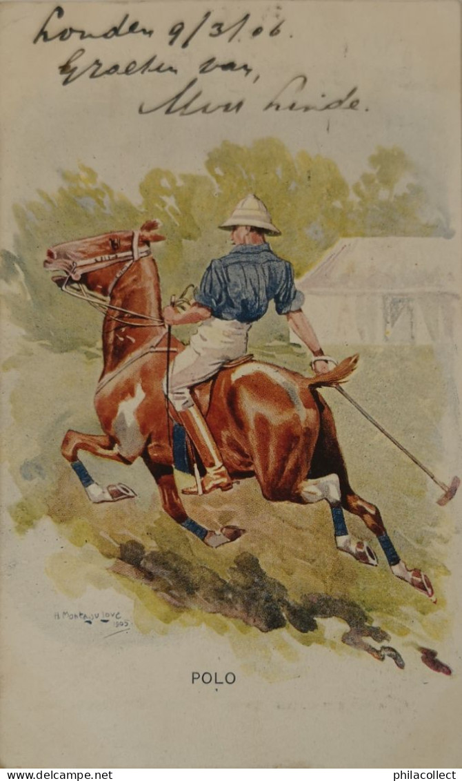 Polo // Artist Signed 1906 - Hípica