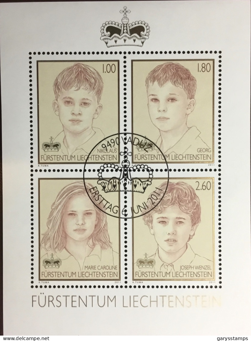 Liechtenstein 2011 Royal Children Minisheet CTO Never Hinged - Autres & Non Classés