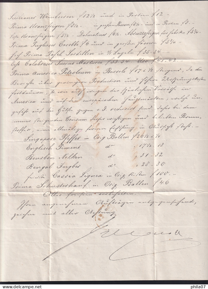 AUSTRIA-ITALY - Letter Sent From Trieste To Windisgraz 31.01. 1869 / 3 Scans - Autres & Non Classés