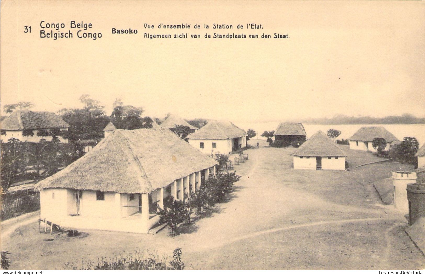 CONGO BELGE - Basoko - Vue D'ensemble De La Station De L'état - Carte Postale Ancienne - Belgian Congo