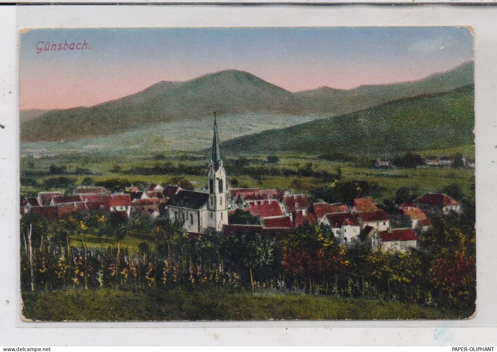 F 68140 GÜNSBACH, Panorama, 1919 - Wintzenheim