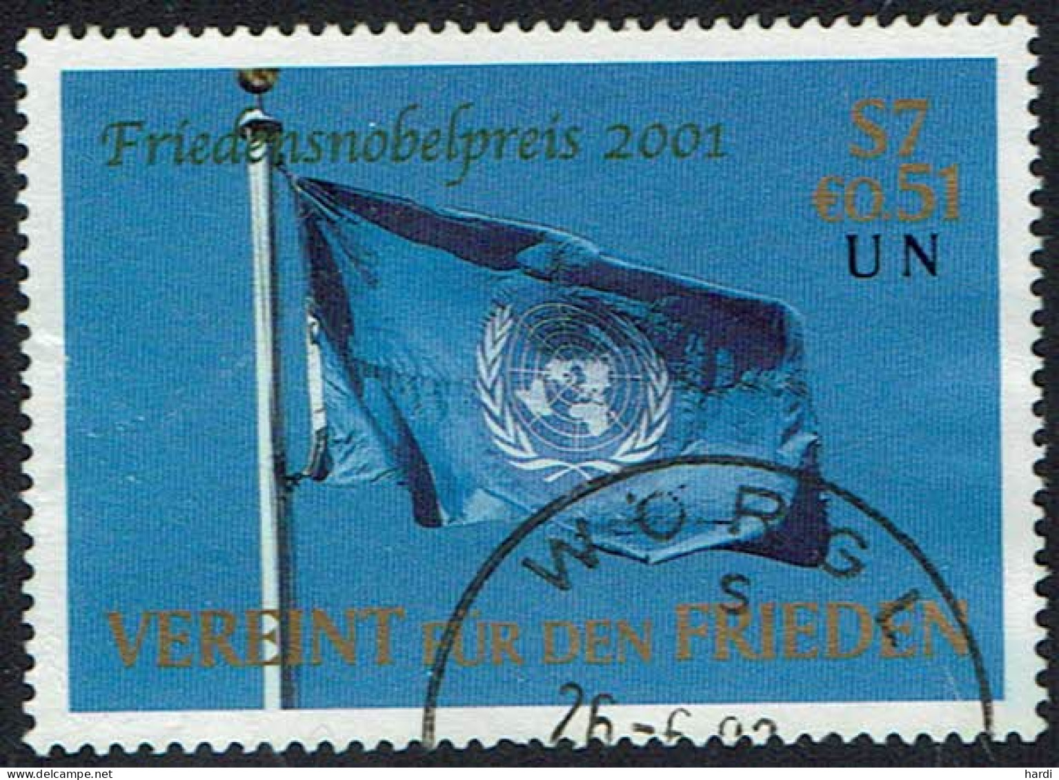 Vereinte Nationen Wien 2001, MiNr 350, Gestempelt - Gebraucht