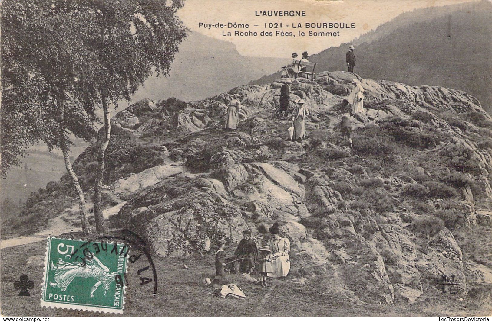 FRANCE - 63 - LA BOURBOULE - La Roche Des Fées - Le Sommet - Carte Postale Ancienne - Auvergne Types D'Auvergne