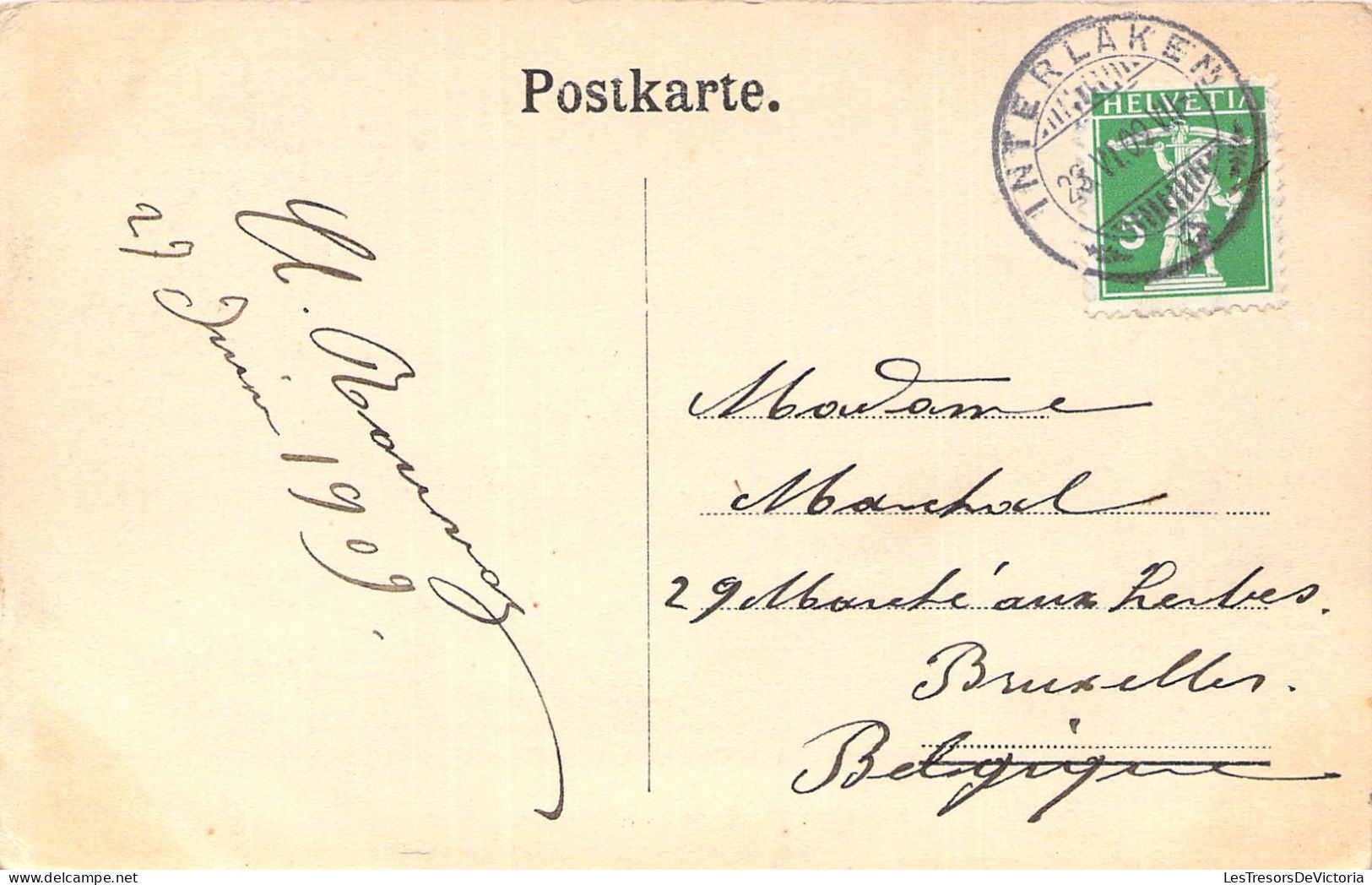 SUISSE - Interlaken - Höheweg Hôtels Und Harder - Carte Postale Ancienne - Interlaken