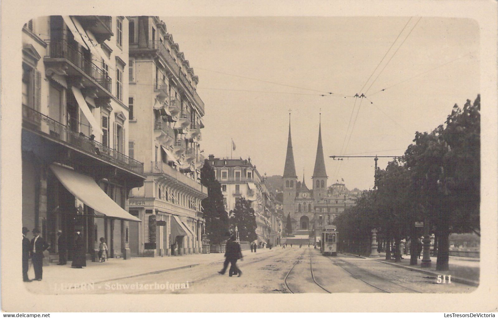 SUISSE - LUZERN - Schweizerhofquai - Carte Postale Ancienne - Lucerne