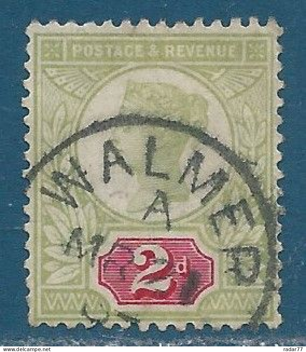 Grande-Bretagne N°94 Victoria 2d Vert Et Rose Oblitéré - Unused Stamps