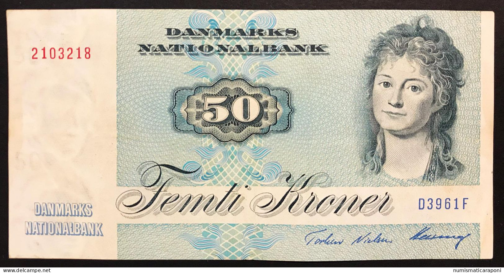 Danimarca Danmarks  DENMARK 50 KRONER  1972  Bb+ Vf+ LOTTO 3858 - Denemarken