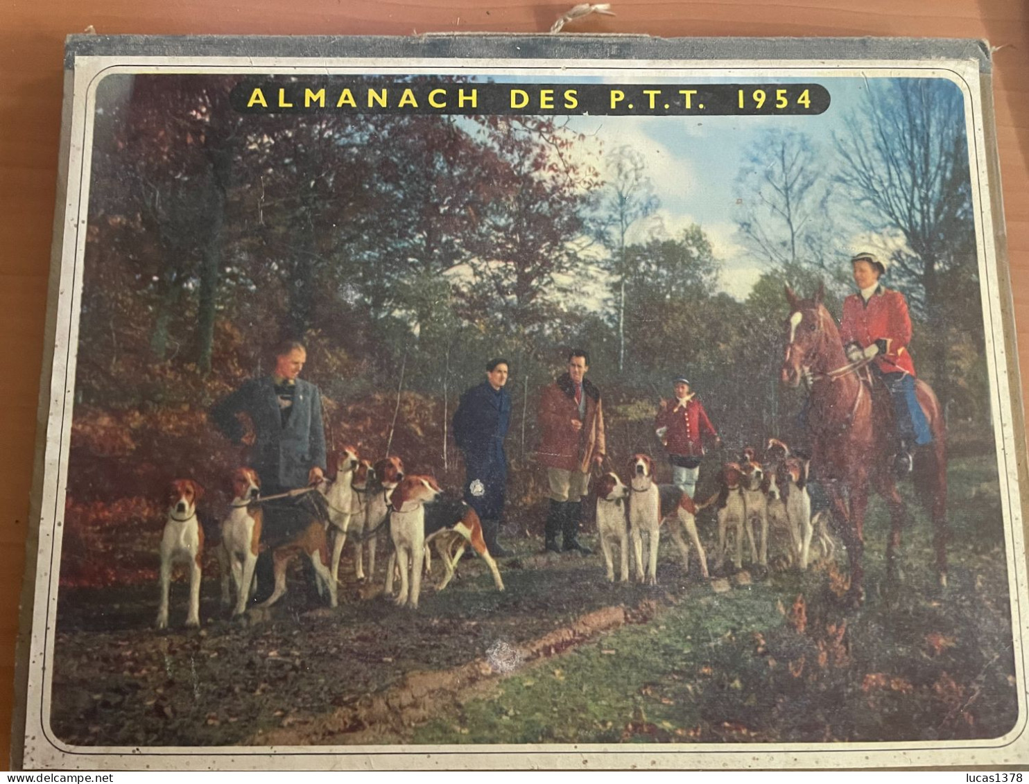 CALENDRIER ALMANACH DES POSTES  1954 / CHASSE A COURRE - Grossformat : 1941-60