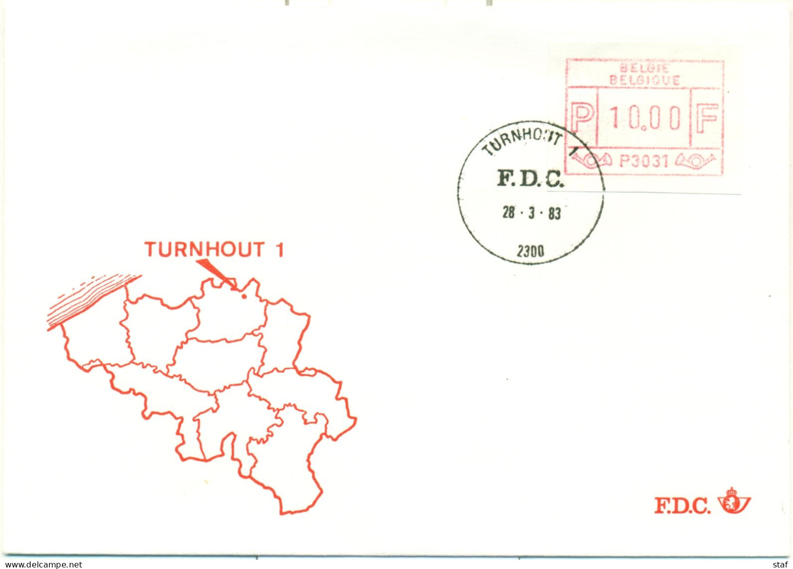 FDC ATM P3031 Turnhout - Covers & Documents