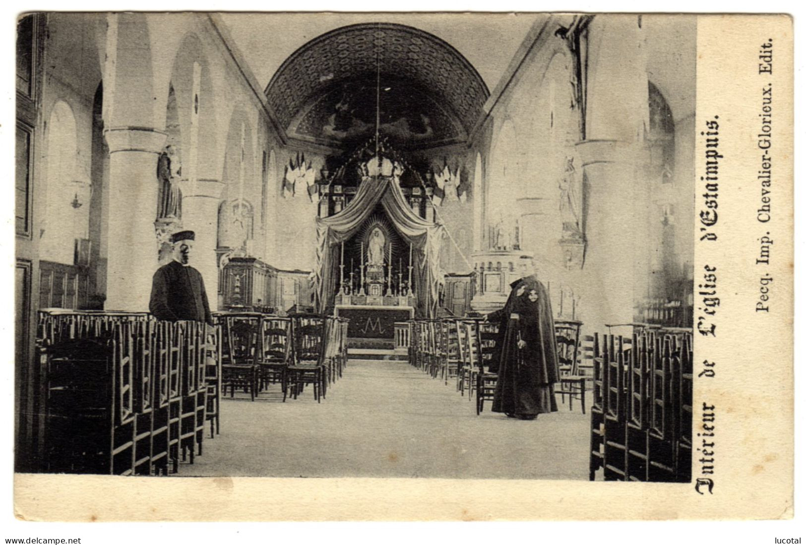 Estaimpuis - Intérieur De L'Eglise - Daté 1929 - Edit. Imp Chevalier-Glorieux, Pecq - Estaimpuis