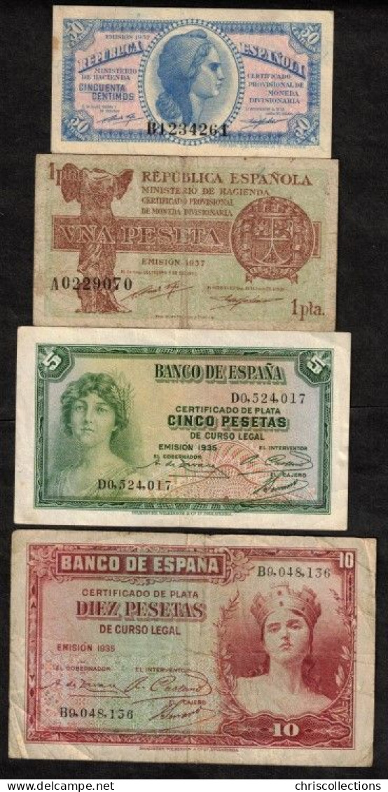 ESPAGNE - Lot De 8 Billets D'Espagne - Sammlungen