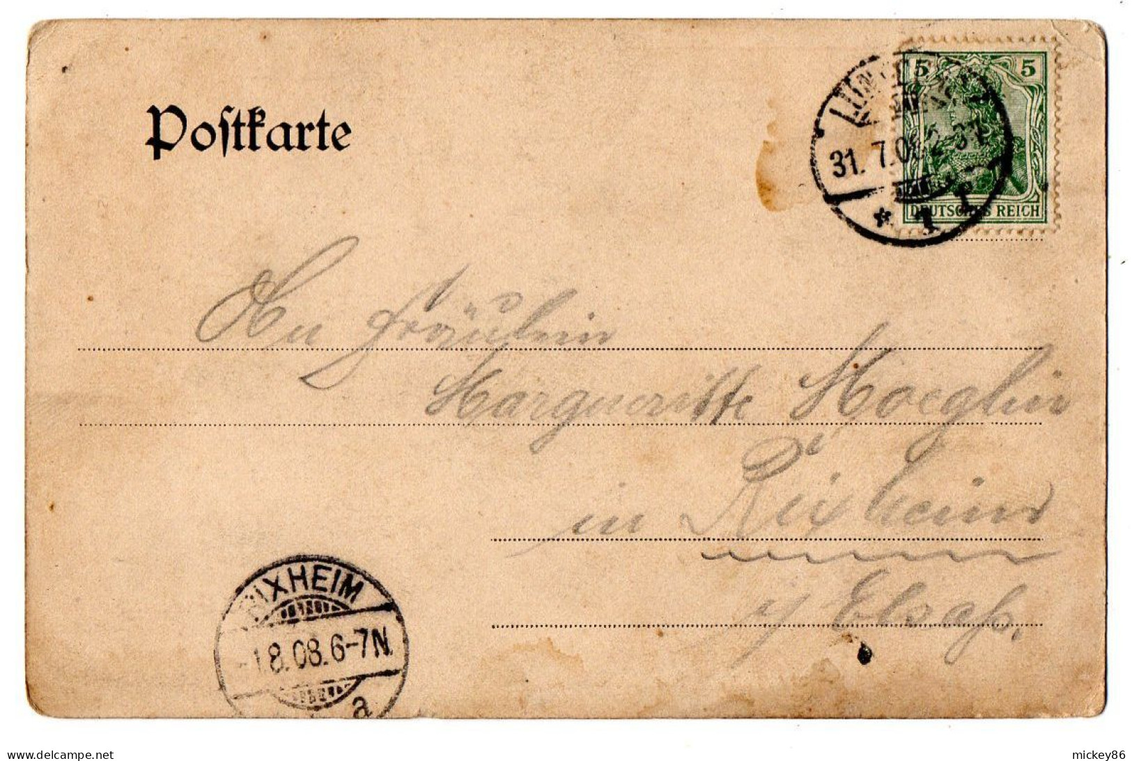 Allemagne--LUNEBURG --1908-- Aussicht Vom  Kalkberge .................carte Précurseur - Lüneburg