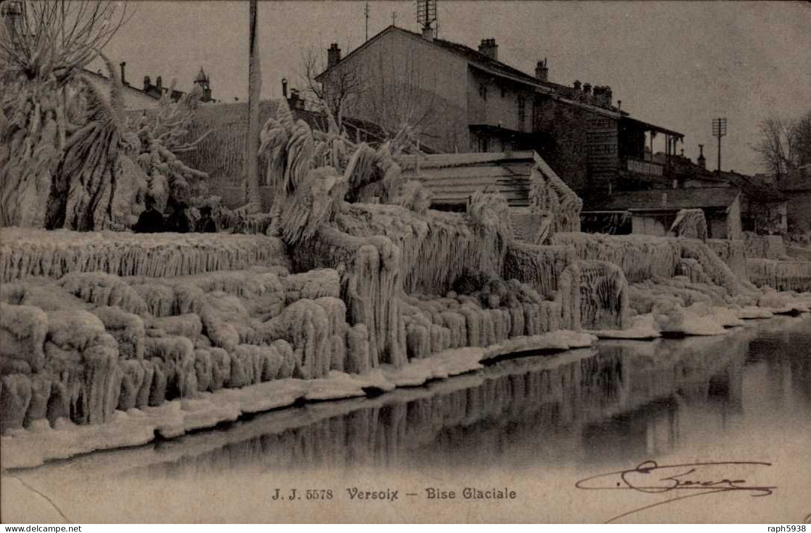 VERSOIX    ( SUISSE    )   VUE GÉNÉRALE  BISE GLACIALE - Versoix