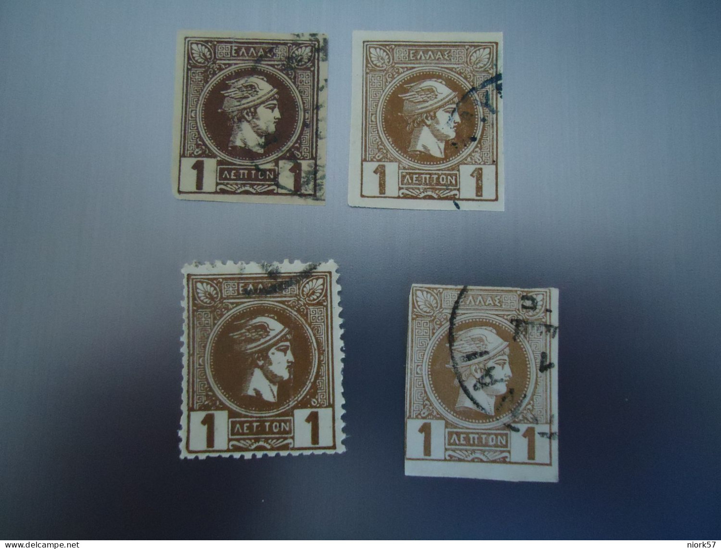 GREECE  USED  STAMPS  4 SMALL HEAD  1 L  DIFFERENT - Other & Unclassified