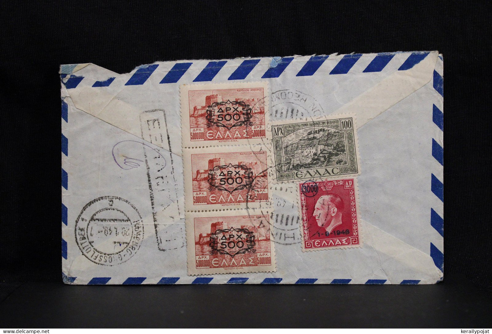 Greece 1949 Censored Air Mail Cover To Hamburg Germany__(6839) - Storia Postale