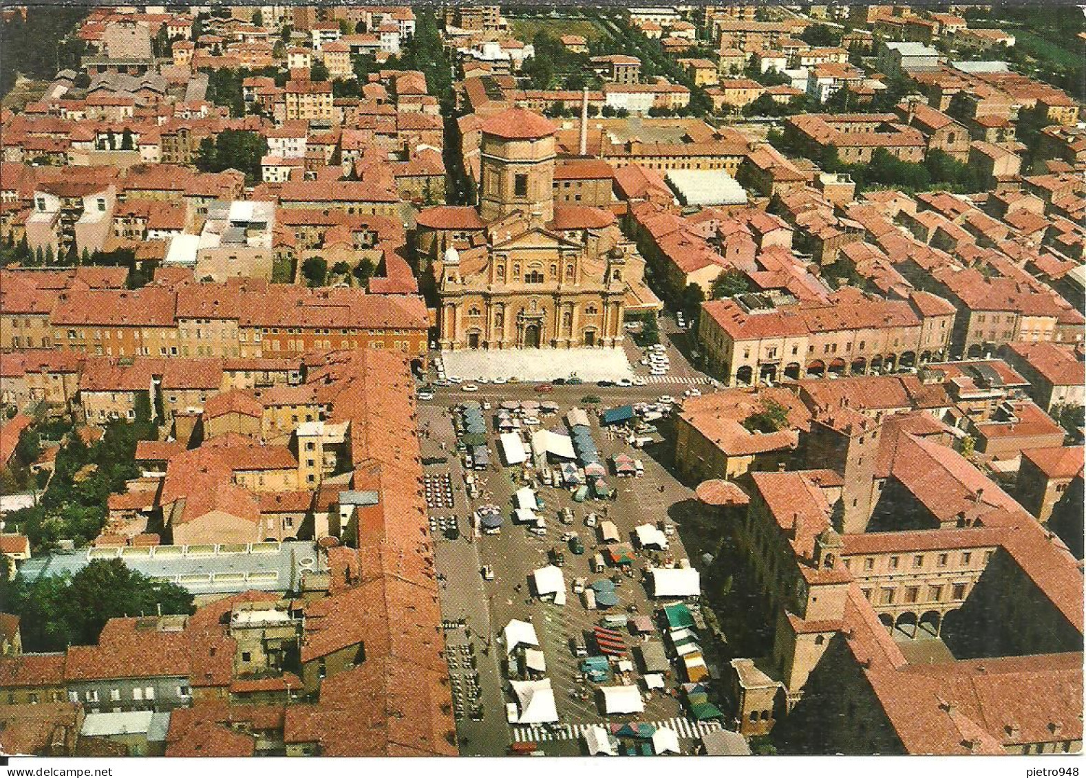 Carpi (Modena) Veduta Aerea Piazza Dei Martiri E Duomo, Aerial View, Vue Aerienne, Luftansicht - Carpi