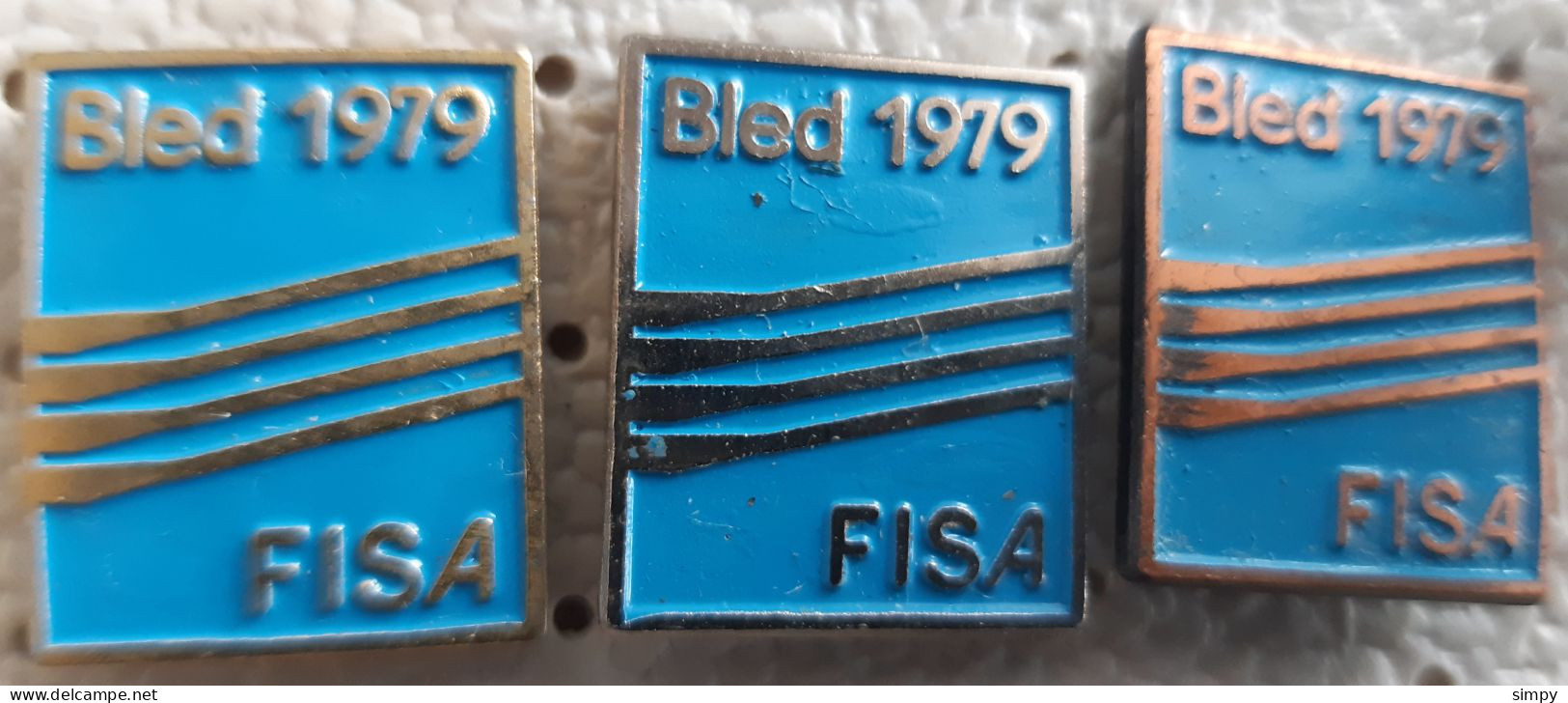 World Rowing  Championship Bled 1979 FISA SLOVENIA Ex Yugoslavia Pins - Rowing