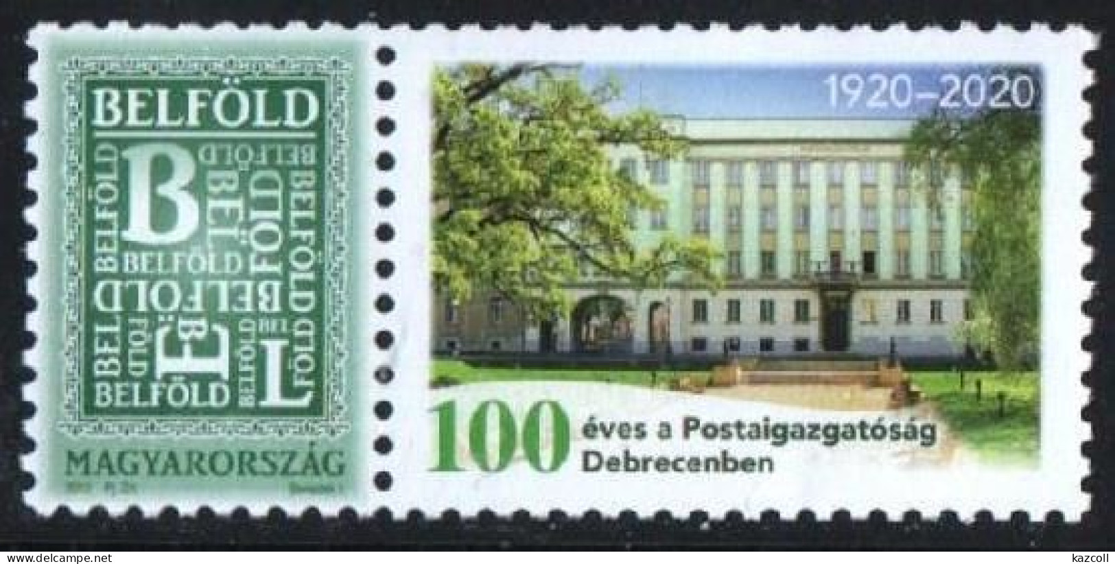 Hungary 2020. 100 Years Of The Postal Directorate In Debrecen. MNH - Neufs