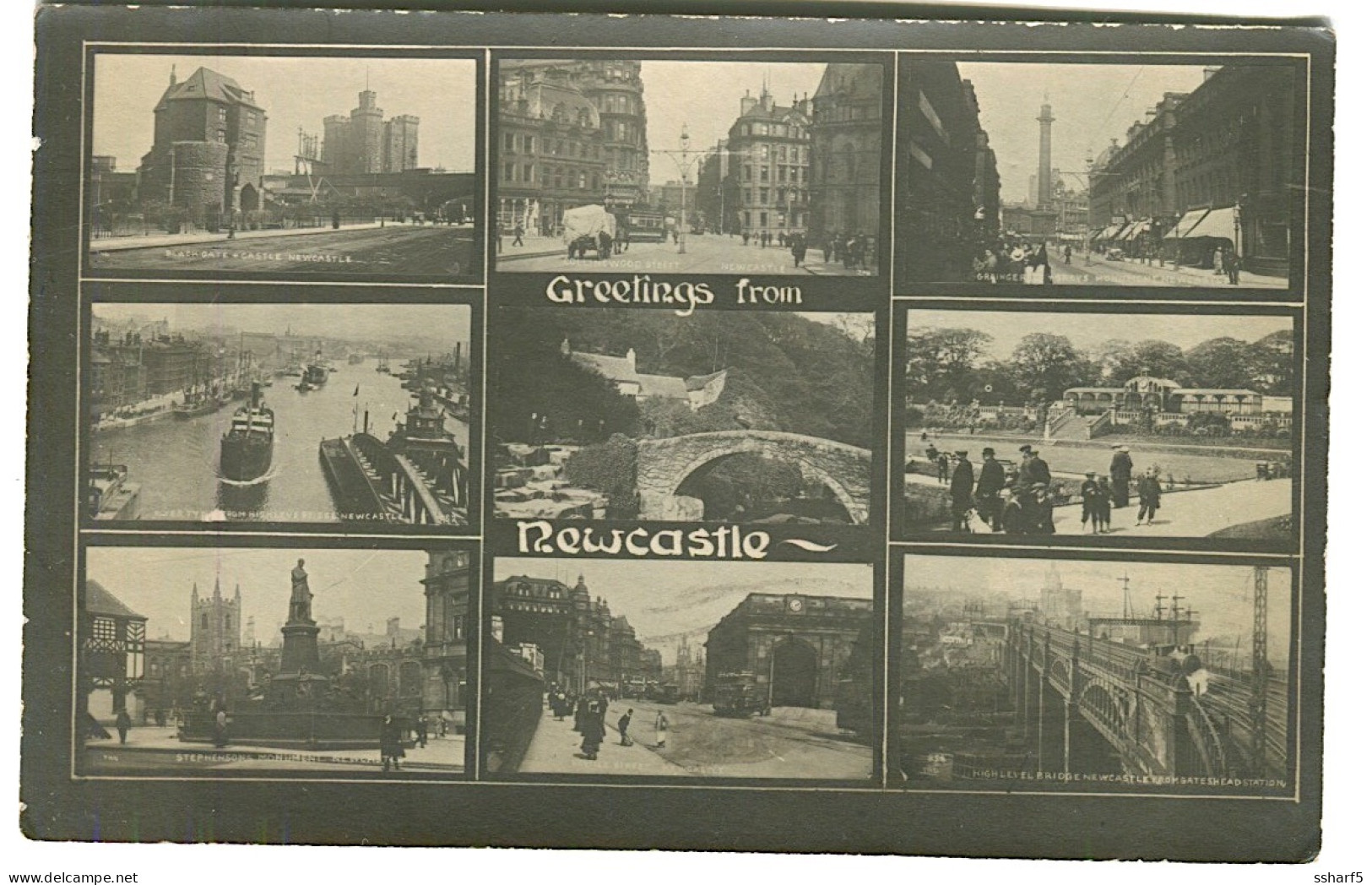 RPPC Multiview Greetings From NEWCASTLE Sent 1932 - Newcastle-upon-Tyne