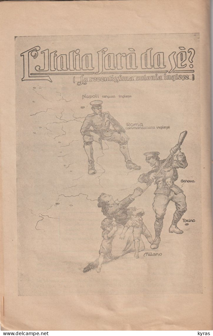 RARE "La Vérité Est En Marche" DOC 36p.17x26,5 (Autrichien? Allemand?) C/ L'Angleterre Destiné à L'Italie (7caricatures) - Guerre 1914-18