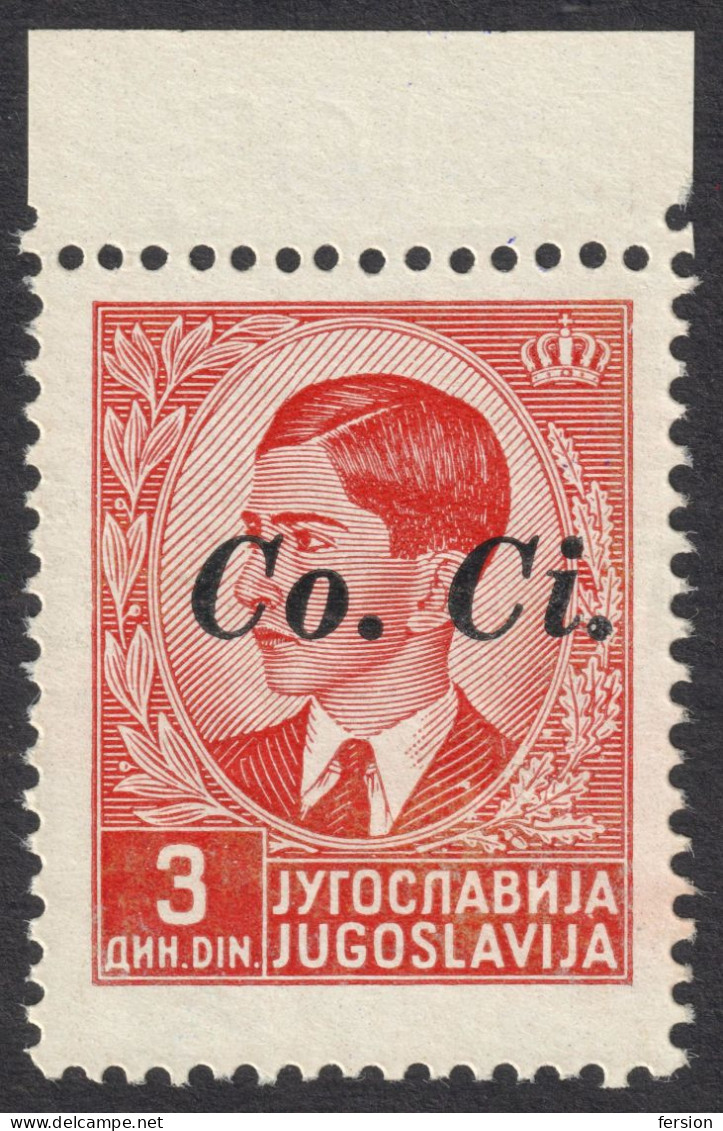 LUBIANA 1941 Ljubljana Slovenia Italy Yugoslavia Commissariato Civile CO.CI. Occupation 3 Din Sassone 6 King Peter - Lubiana