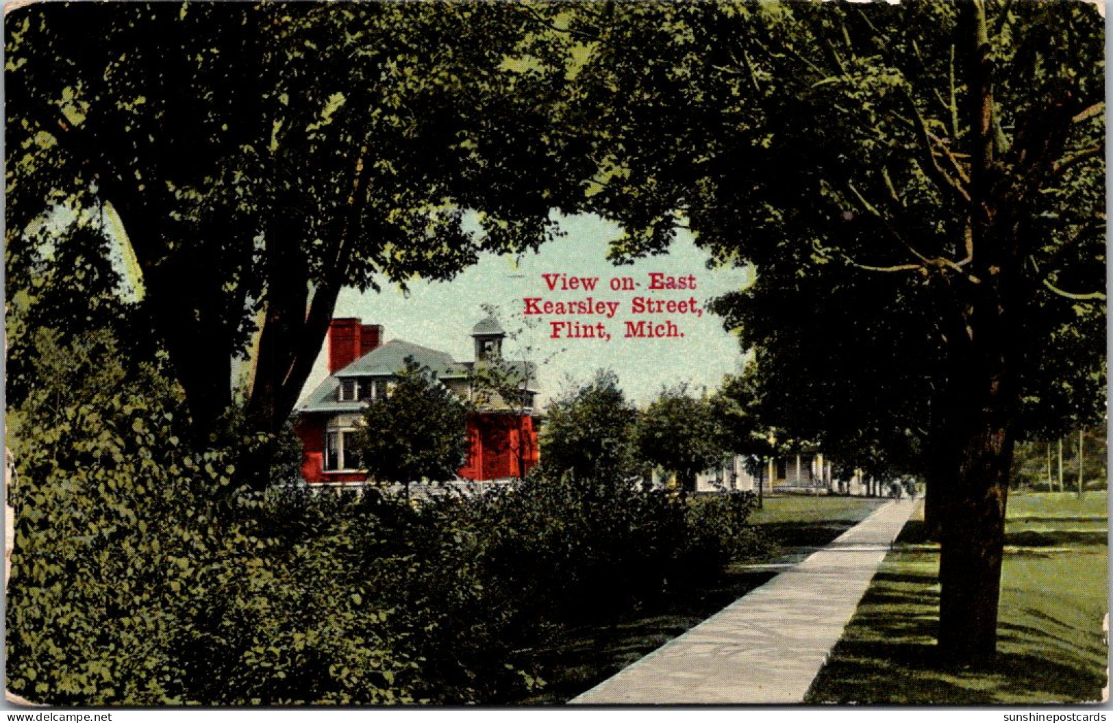 Michigan Flint View On East Kearsley Street 1911 - Flint