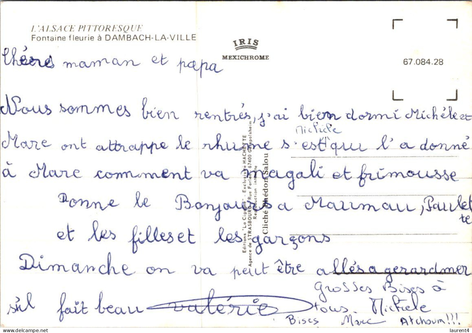 (4 P 14) France (posted) Dambach-la-Ville (fontaine Fleurie) - Dambach-la-ville