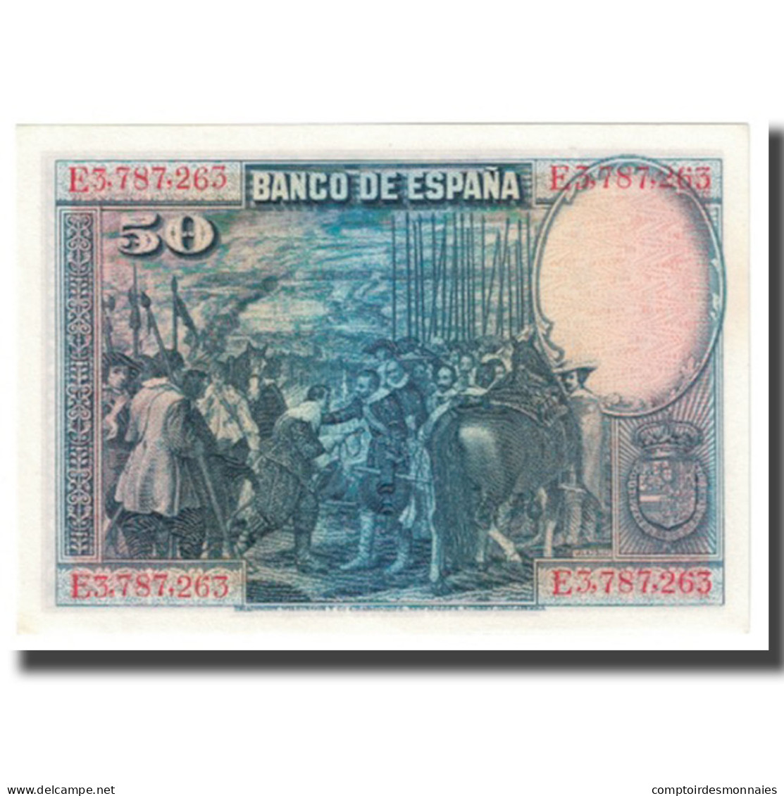 Billet, Espagne, 50 Pesetas, 1928, 1928-08-15, KM:75a, TTB - 50 Pesetas