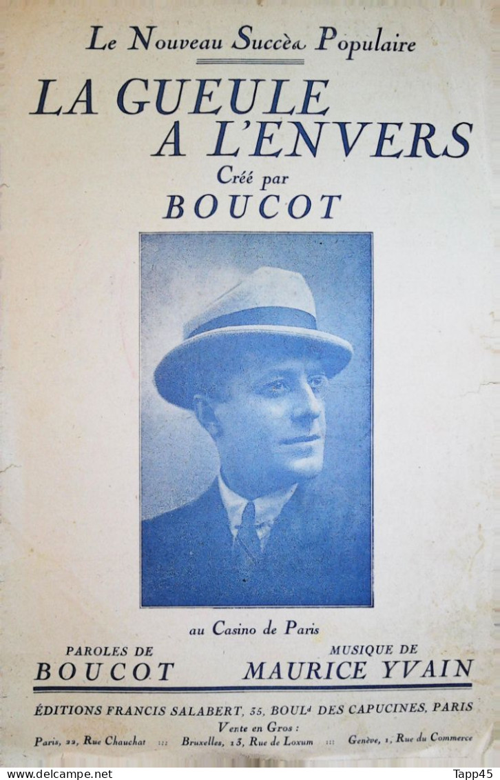 La Gueule A L'Envers > Partition Musicale Ancienne > Voir Aussi La Rubrique  Delcampe 18607 > Réf: 2/04/2023 - Chant Soliste