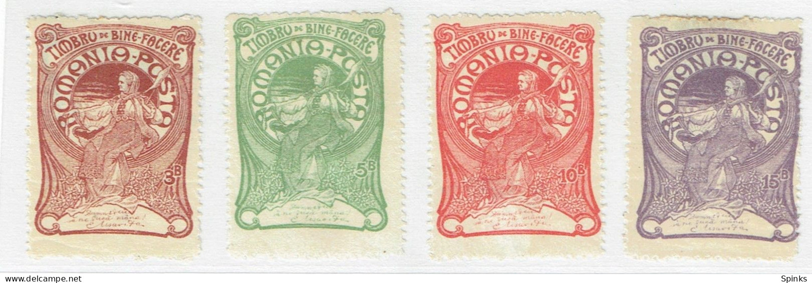 ROMANIA 1906 Spinning Mi 161-164 M - Nuevos