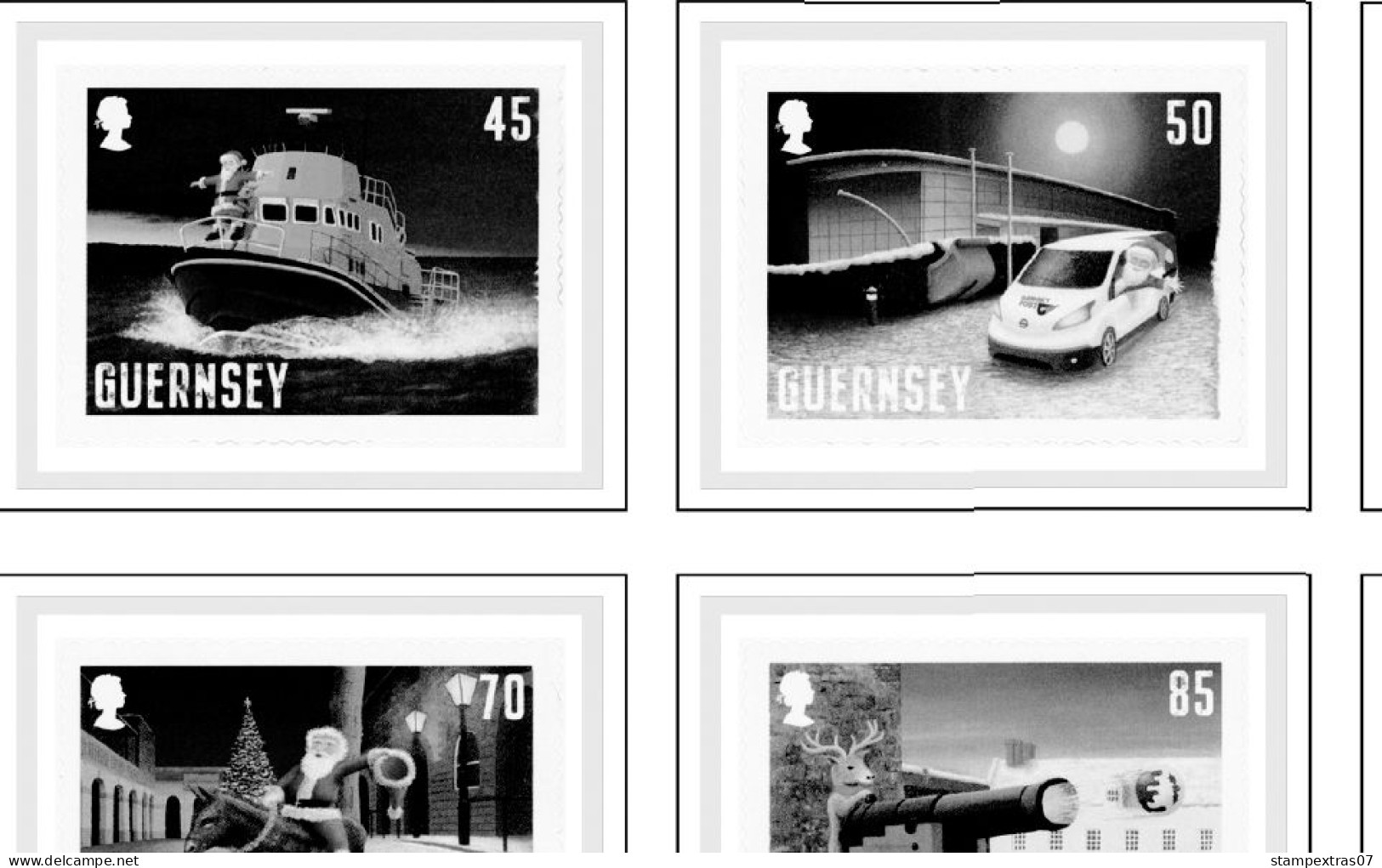 GB GUERNSEY 1958-2010 + 2011- 2020 STAMP ALBUM PAGES (212 b&w illustrated pages)