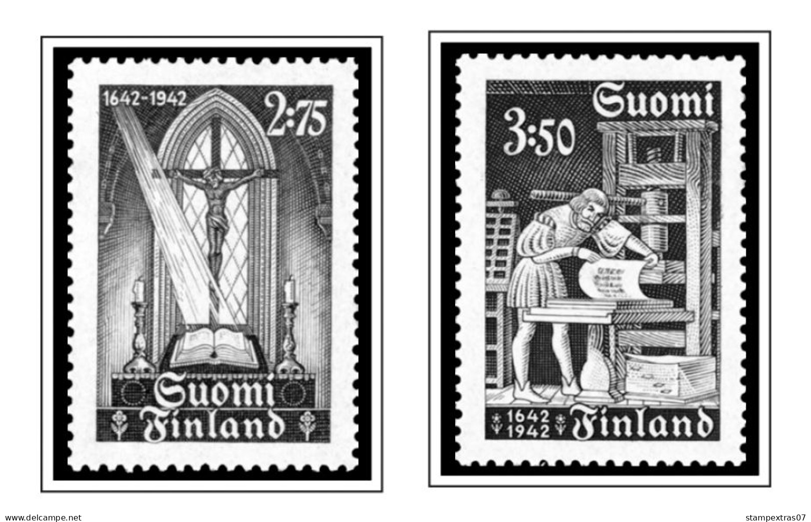 FINLAND 1856-2010 STAMP ALBUM PAGES (218 b&w illustrated pages)