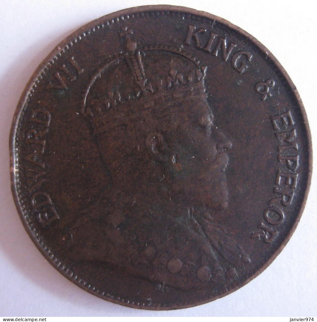 Hong Kong . 1 Cent 1902 . Edward VII. Bronze . KM# 11 - Hongkong