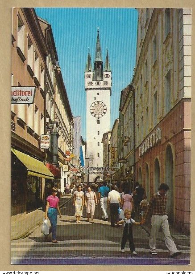 DE.- DUITSLAND. STRAUBING. STEINERGASSE. FUSSGANGERZONE. - Straubing