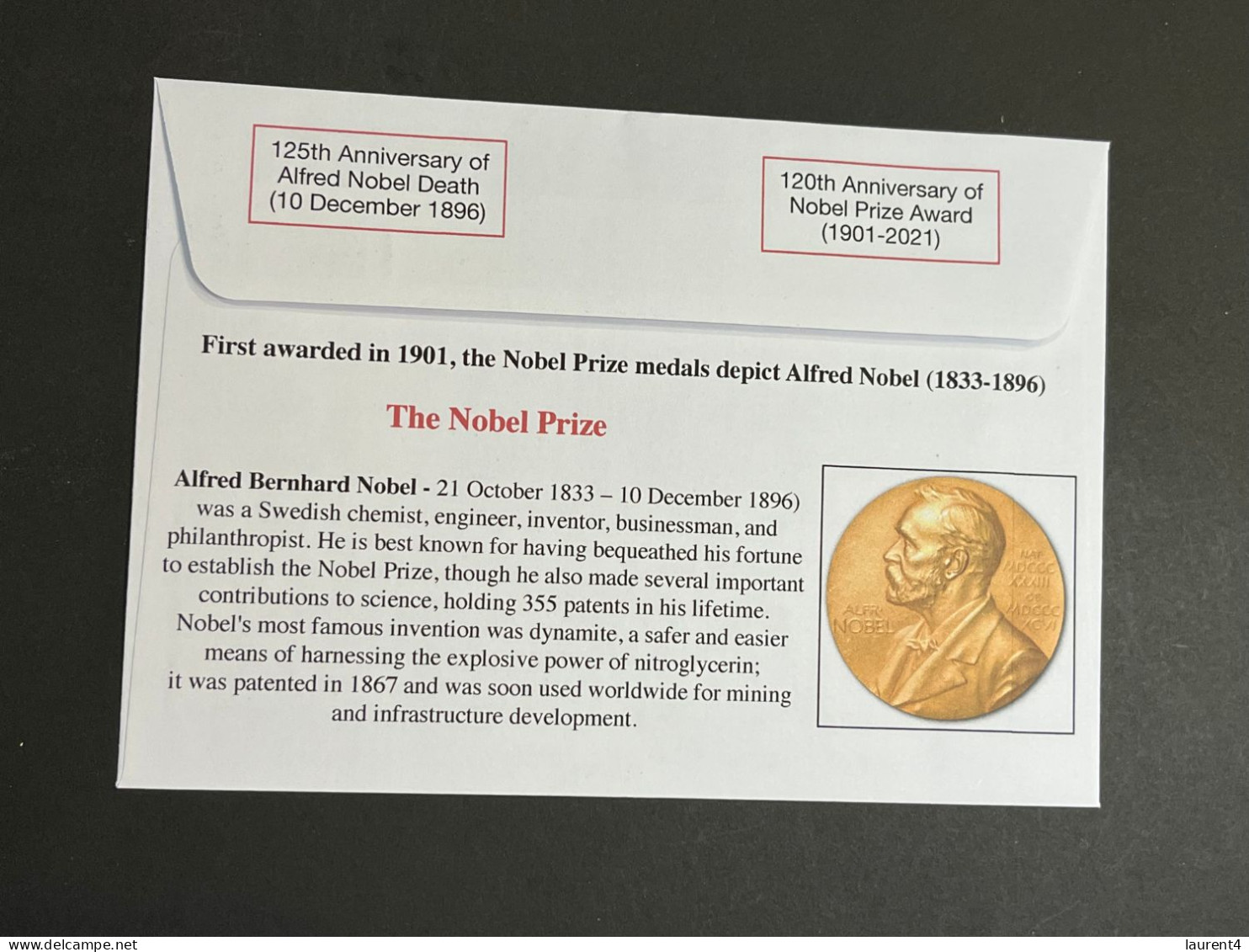 (4 P 19) Nobel Prize Awarded In 1905 - 5 Covers - Australian Stamps (postmarked 10-10-2021 / 120th + 125th Anniversary) - Other & Unclassified