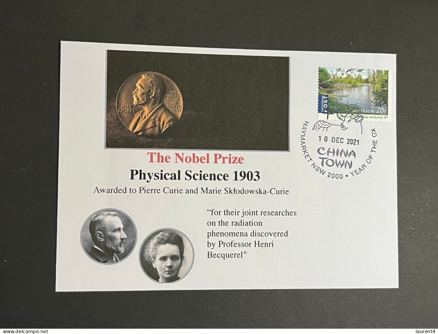 (4 P 19) Nobel Prize Awarded In 1903 - 5 Covers - Australian Stamps (postmarked 10-10-2021 / 120th + 125th Anniversary) - Autres & Non Classés